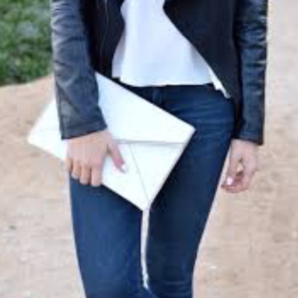 Rebecca minkoff white clutch Clearance